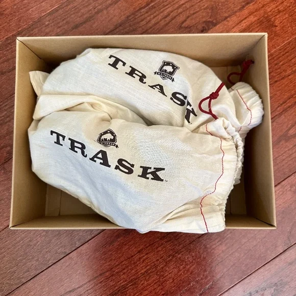 Trask Reina brown leather peep toe wedge - Picture 3 of 11